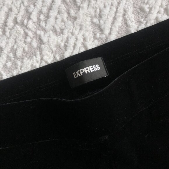 Express Mid-Rise Stretch Velvet Leggings - Picture 6 of 7